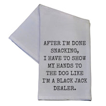 Load image into Gallery viewer, Black Jack Dealer Flour Sack Towel
