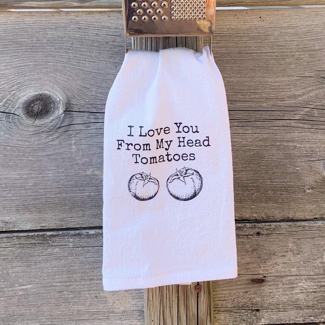 Head-Tomatoes Flour Sack Towel